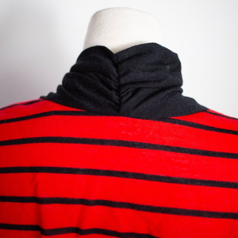 Vintage Studio 36 Black & Red Midi Dress Size Medium - Picture 5 of 8